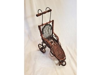 Antique Wicker Woven Vintage Carriage