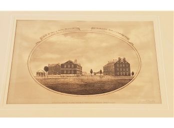 Famous 1795 Picture OF Harvard And Massachusetts Hall Framed