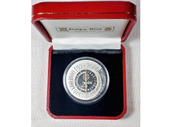 Isle Of MAN  Silver Proof  Millennium Coin In Case(2000)