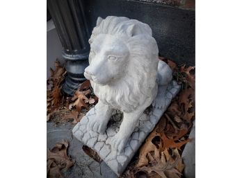 Big Art Deco Cement Lion Statue (new) (18'L--10'W--17'h)