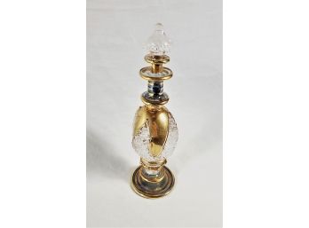 Gold And Glass Vintage  Egyptian Perfume Bottle