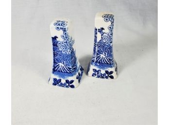 Blue And White Porcelain Salt And Pepper Shakers