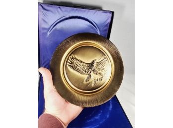 'Freedom And Justice Soaring' Gold Commemorative Plate Lmt Edition Numbered