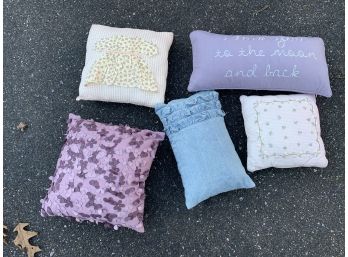 Group Of  Five Lovely Decorative Pillows