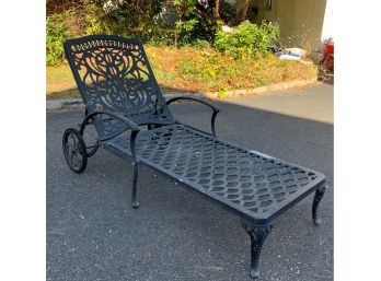 Four Cast Aluminum Lounge Chairs (only I Showing)