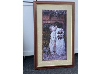 Framed And Matted Print Of Children