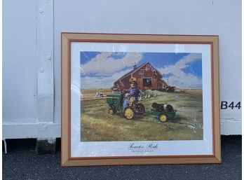 Custom Framed And Matted Print Titled Tractor Ride