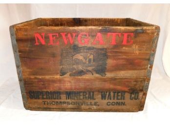 Old Newgate Mineral Springs/Ginger Ale Advertising  Box, Thompsonville, CT