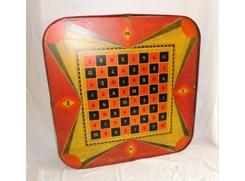 Vintage Paper On Tin Double Sided Game Board