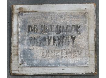 Antique Tin On Wood Sign From Cape Cod