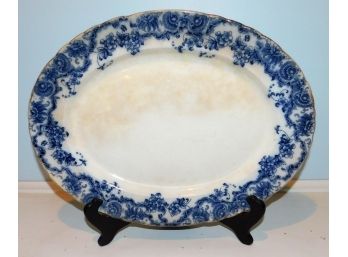 Blue & White Antique Ironstone Platter