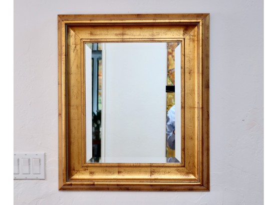 Gold Leaf Beveled Wall Mirror