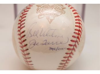 Authentic Joe Torre / Valentine Autographed Baseball 340/2000