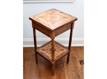 Antique Side Table With Inlaids