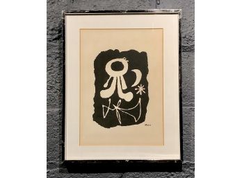 Vintage Joan Miro Abstract Serigraph Print