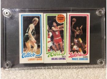 1980 Topps Larry Bird And Magic Johnson ROOKIE Basketball Card Separated