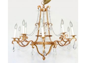 Neoclassic Chandelier With Custom Cut Crystals (RETAIL $5,806)