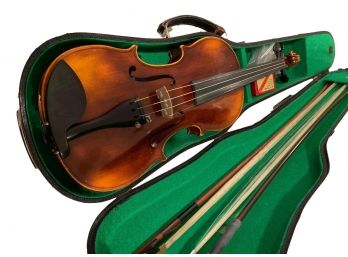 John Juzek Violin, Two Bows And Original Case