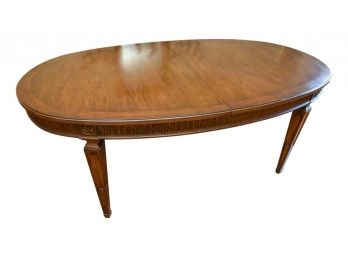 Vintage Auffray & Co. Fine French Dining Room Table With Two Leaves And Protective Pads