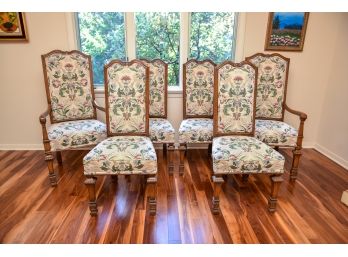 Set Of Six Auffray & Co. Fine French Furniture Dining Room Chairs