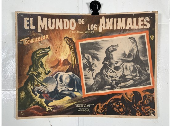 Vintage Movie Theater Lobby Card The Animal World 1956