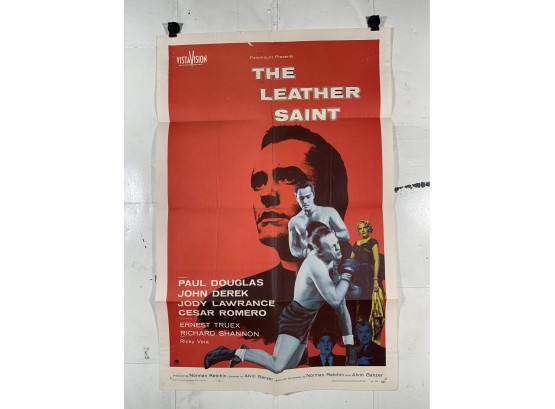 Vintage Folded One Sheet Movie Poster The Leather Saint 1956