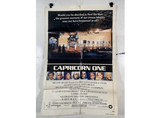 Vintage Folded One Sheet Movie Poster Capricorn One 1978