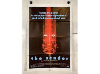 Vintage Folded One Sheet Movie Poster The Sender 1982