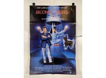 Vintage Folded One Sheet Movie Poster Second Sight  1989