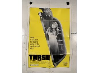 Vintage Folded One Sheet Movie Poster Torso 1973