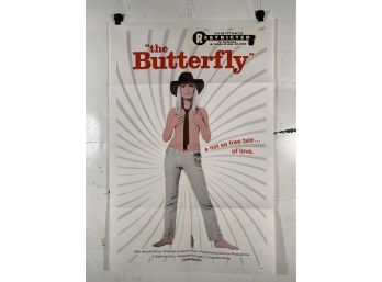 Vintage Folded One Sheet Movie Poster Butterfly Adult Film 1972