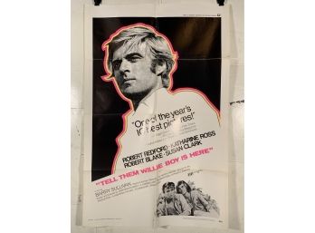 Vintage Folded One Sheet Movie Poster Tell Them Willie Boy Is Here 1970