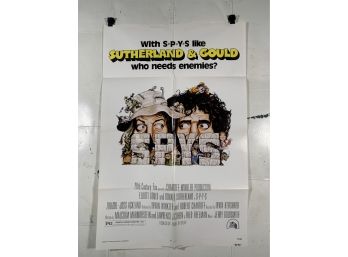 Vintage Folded One Sheet Movie Poster Spys 1974