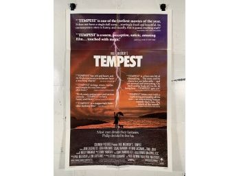 Vintage Folded One Sheet Movie Poster Tempest 1982