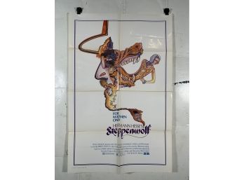 Vintage Folded One Sheet Movie Poster Steppenwolf 1975