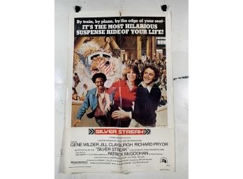 Vintage Folded One Sheet Movie Poster Silver Streak 1976