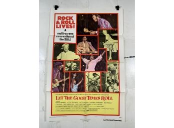 Vintage Folded One Sheet Movie Poster Let The Good Times Roll 1973