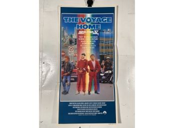 Vintage Folded One Sheet Movie Poster Star Trek IV The Voyage Home 1986