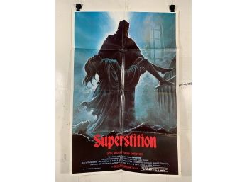 Vintage Folded One Sheet Movie Poster Superstition 1984