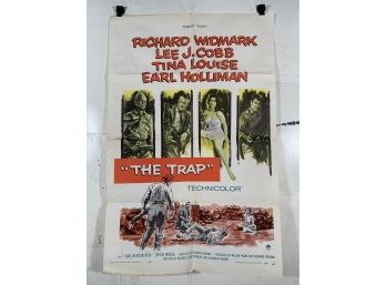 Vintage Folded One Sheet Movie Poster The Trap 1959