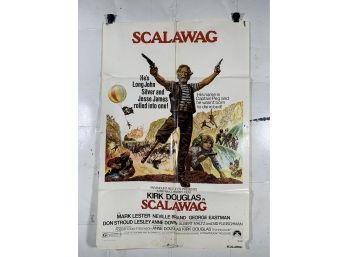 Vintage Folded One Sheet Movie Poster Scalawag 1973