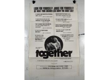 Vintage Folded One Sheet Movie Poster Together Marilyn Chambers 1971