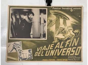 Vintage Movie Theater Lobby Card Voyage To The End Of The Universe 1963