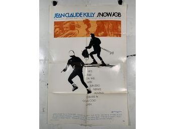 Vintage Folded One Sheet Movie Poster Snow Job 1972