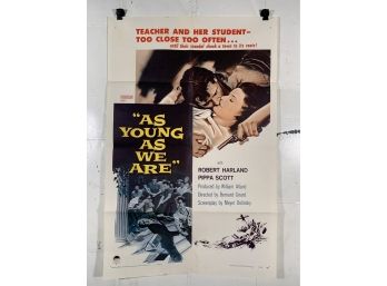 Vintage Folded One Sheet Movie Poster As Young As We Are 1958