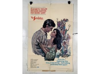Vintage Folded One Sheet Movie Poster The Sandpiper 1967