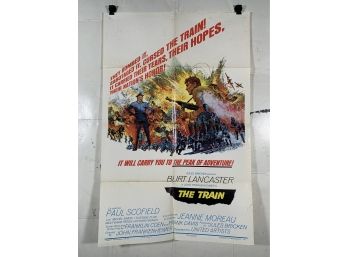 Vintage Folded One Sheet Movie Poster The Train 1965
