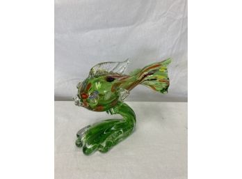 Murano Glass Green Fish