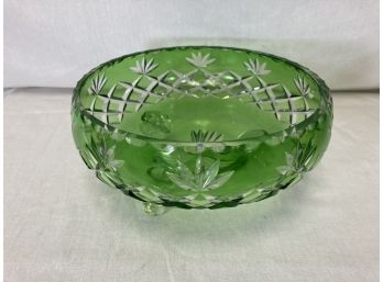 Antique Bohemian Cut Glass Bowl