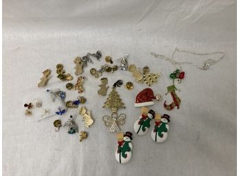 Christmas & Religious Costume Jewelry Lot